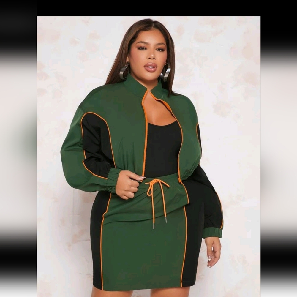 Windbreaker skirt set